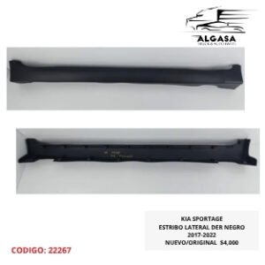 KIA SPORTAGE ESTRIBO LATERAL DER NEGRO 2017-2022 NUEVO/ORIGINAL